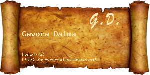 Gavora Dalma névjegykártya